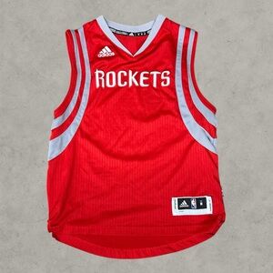 Adidas Rockets Jersey Boys Medium Red Basketball NBA Activewear Performance